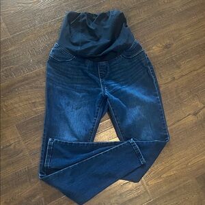 Women's Blue Skinny Dark Wash Maternity Jeans XS 00